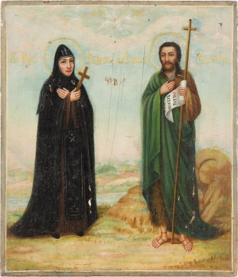 Picture IKONE MIT DEN HEILIGEN EUDOKIA UND JOHANNES DEM VORLÄUFER
