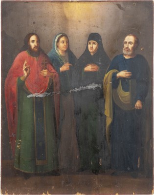 Bild GROSSE PATRONATSIKONE MIT VIER HEILIGEN