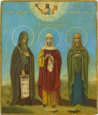 Picture IKONE MIT DEN HEILIGEN MICHAEL, PARASKEWA UND ANNA