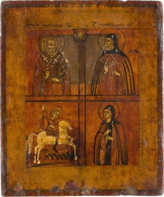 Picture VIERFELDER-IKONE MIT AUSGEWÄHLTEN HEILIGEN