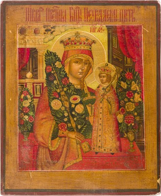 Picture IKONE MIT DER GOTTESMUTTER 'NICHT VERWELKENDE BLUME'