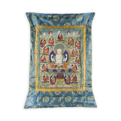 Picture EIN THANGKA MIT DARSTELLUNG DES SHADAKSHARI LOKESHVARA