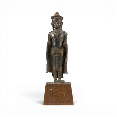 Auktion 159<br>EINE FIGUR EINES BUDDHA AUS BRONZE