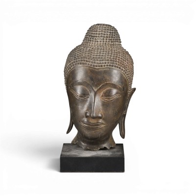 Bild EIN BRONZEKOPF DES BUDDHA
