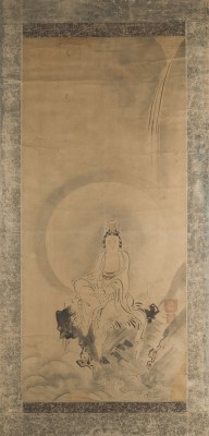 Bild EINE HÄNGEROLLE MIT DARSTELLUNG DER KANNON