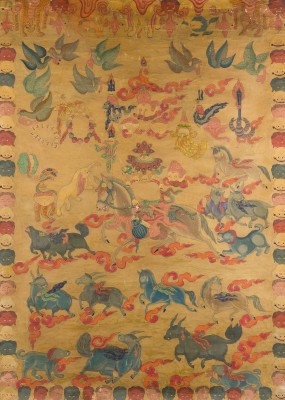 Bild EIN THANGKA MIT PFERDEDARSTELLUNG