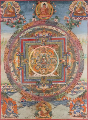Auction 159<br>EIN KONVOLUT VON DREI MANDALA-THANGKAS