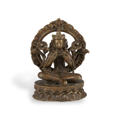 Auktion 159<br>EINE BRONZEFIGUR EINES BODHISATTVA