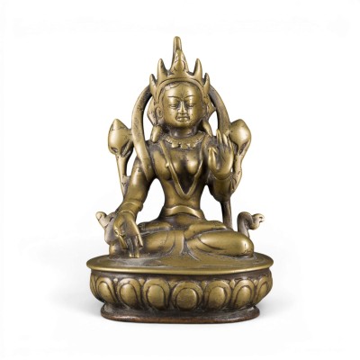Bild EINE BRONZEFIGUR EINES BODHISATTVA