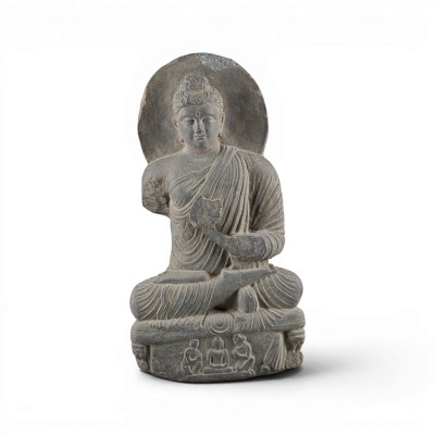 Bild EINE SCHIEFERFIGUR DES SHAKYAMUNI-BUDDHA