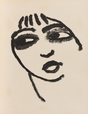 Bild 'WEIBLICHER KOPF III' (um 1920)