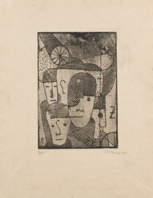 Picture 'MENSCHEN ZWISCHEN TRANSMISSIONSRIEMEN' (1922)