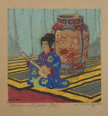 Picture STILLEBEN MIT JAPANISCHER FIGUR
