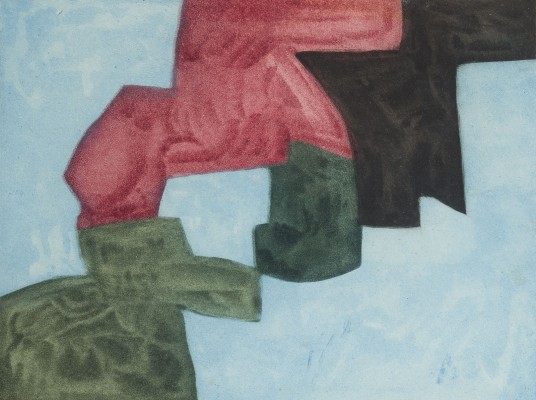 Bild 'COMPOSITION BLEUE, NOIRE, ROUGE ET VERTE' (1964)