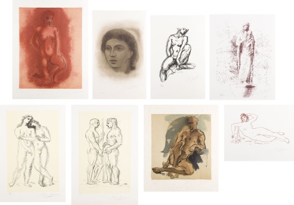 Auction 158<br>KONVOLUT VON ACHT LITHOGRAFIEN