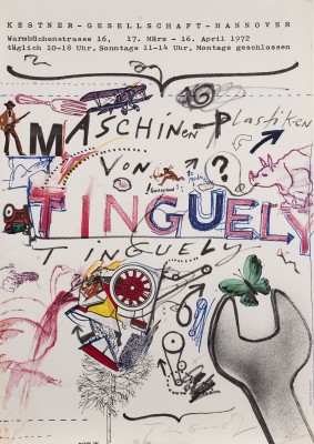 Picture SIGNIERTES AUSSTELLUNGSPLAKAT 'MASCHINEN PLASTIKEN VON TINGUELY' (1972)
