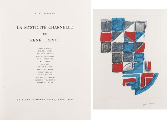 Auktion 158<br>MAPPENWERK 'LA MYSTICITE CHARNELLE DE RENE CREVEL' (1976)
