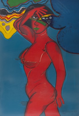 Picture 'FEMME ET OISEAU (FRAU UND VOGEL)' (1989)