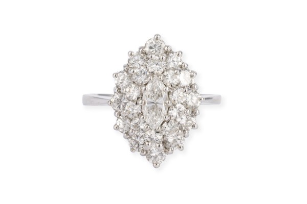 Bild DIAMANT MARQUISE CLUSTER RING