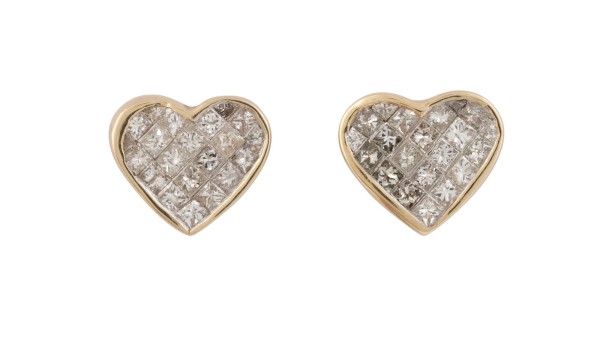Bild HERZ DIAMANT OHRSTECKER