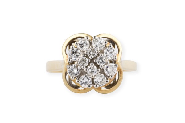 Picture BLÜTENFÖRMIGER BRILLANT RING