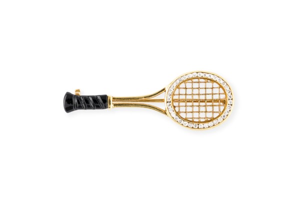 Picture TENNISSCHLÄGER BROSCHE