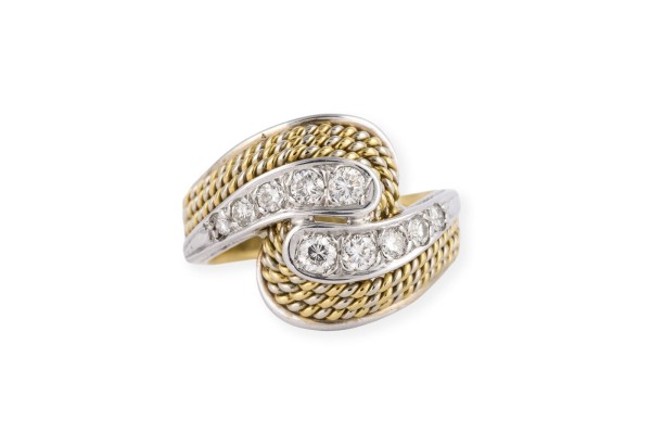 Picture BICOLOR KORDEL RING