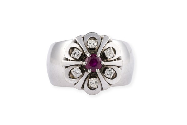 Picture MASSIVER BLÜTEN RING