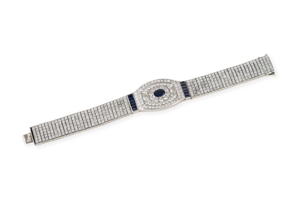 Auction 157<br>ATEMBERAUBENDES DIAMANT SAPHIR ARMBAND