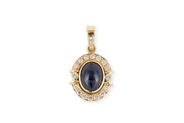 Picture SAPHIR CABOCHON ANHÄNGER