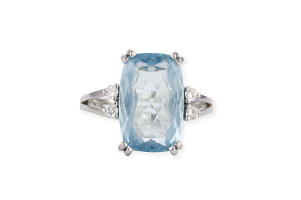 Picture AQUAMARIN COCKTAIL RING