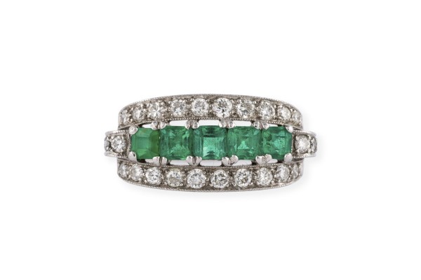 Bild SMARAGD DIAMANT RING