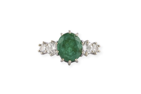 Picture ELEGANTER SMARAGD RING