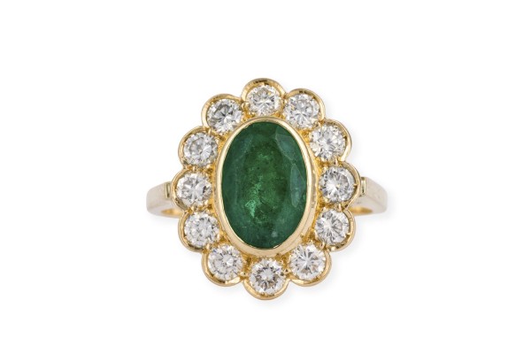 Bild OVALER SMARAGD COCKTAIL RING