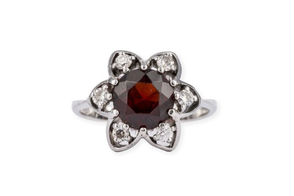 Bild GRANAT BLÜTEN RING