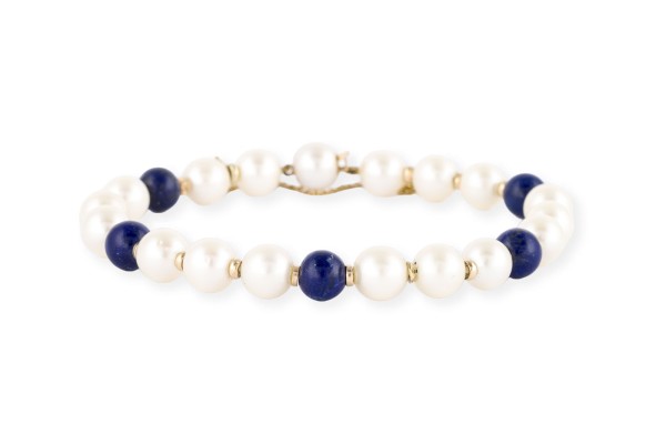 Picture LAPIS LAZULI PERLEN ARMBAND