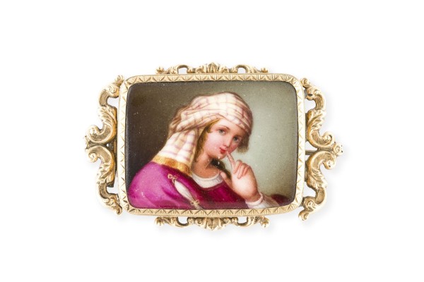 Picture MINIATUR MALEREI BROSCHE