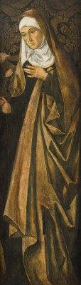 Auction 165<br>HEILIGE KATHARINA VON SIENA, STEHEND ALS GANZFIGUR, EINE LILIE IN DER RECHTEN HAND HALTEND