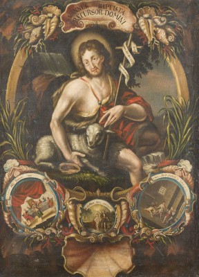 Auction 165<br>JOHANNES DER TÄUFER MIT SCHAF (UNTEN ZWEI SZENE MIT SALOME UND DIE TAUFE CHRISTI)