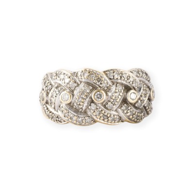 Picture GEFLOCHTENER DIAMANT BANDRING