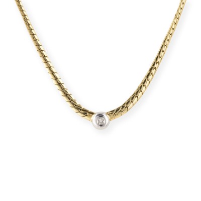 Picture SOLITÄR BRILLANT FLACHPANZER COLLIER