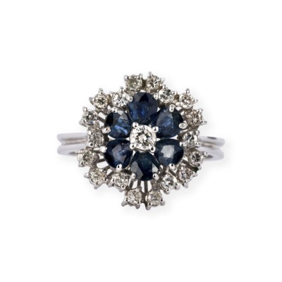Picture SAPHIR BLÜTEN RING