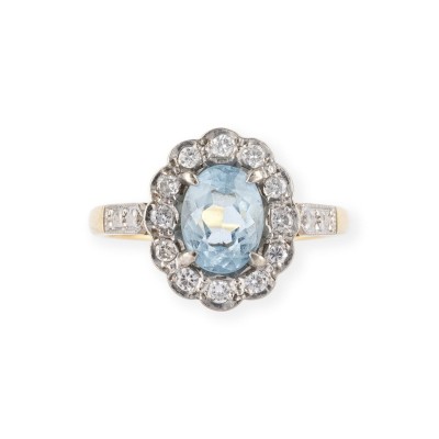 Picture AQUAMARIN BRILLANT RING