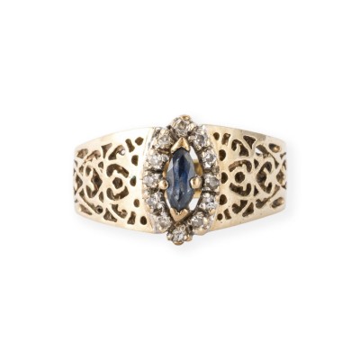 Picture SAPHIR NAVETTE ENTOURAGE RING