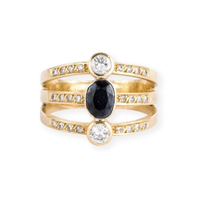 Picture DREIREIHIGER DIAMANT RING