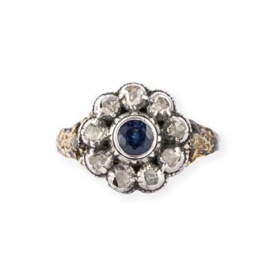 Bild SAPHIR ENTOURAGE RING 19. JH.