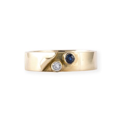 Picture SCHLICHTER SAPHIR BRILLANT BANDRING