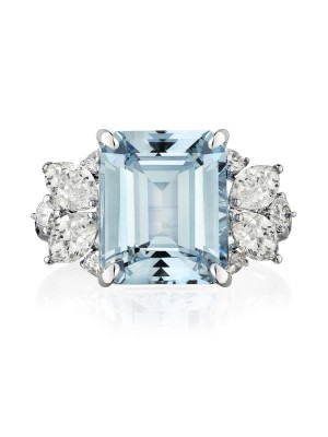 Picture ELEGANTER AQUAMARIN RING