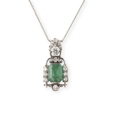 Bild SMARAGD ART DÉCO COLLIER