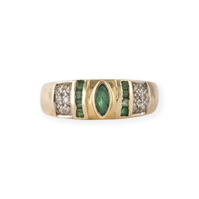 Picture SMARAGD DIAMANT BANDRING